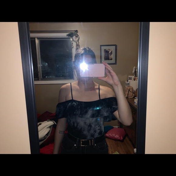 American Eagle Tie Dye Off the Shoulder Body Suit - Picture 6 of 6